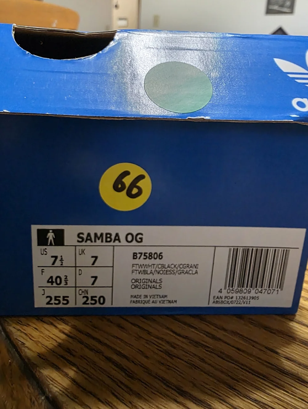 adidas Samba OGWhite / Gray / Black Classic Sneakers Size 7.5m/9w NEW - Picture 8 of 8